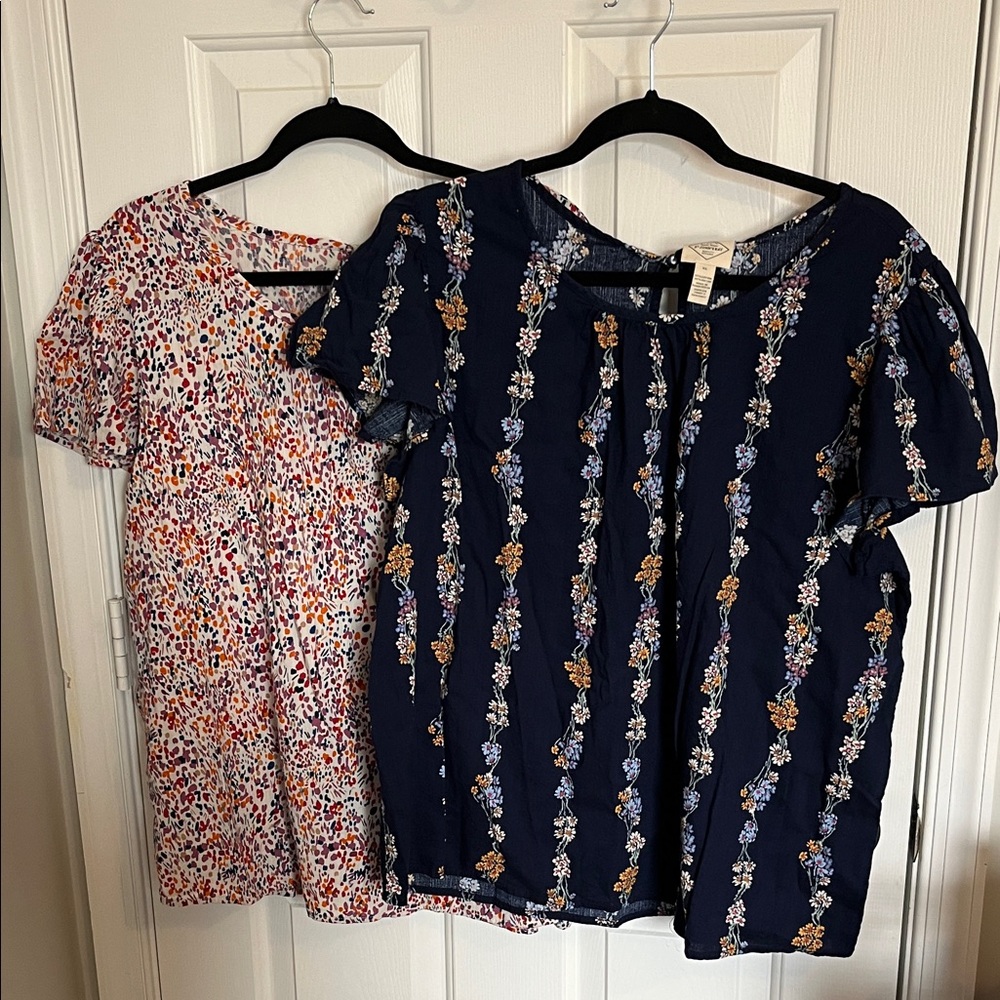 Floral and Patterned Blouse Set